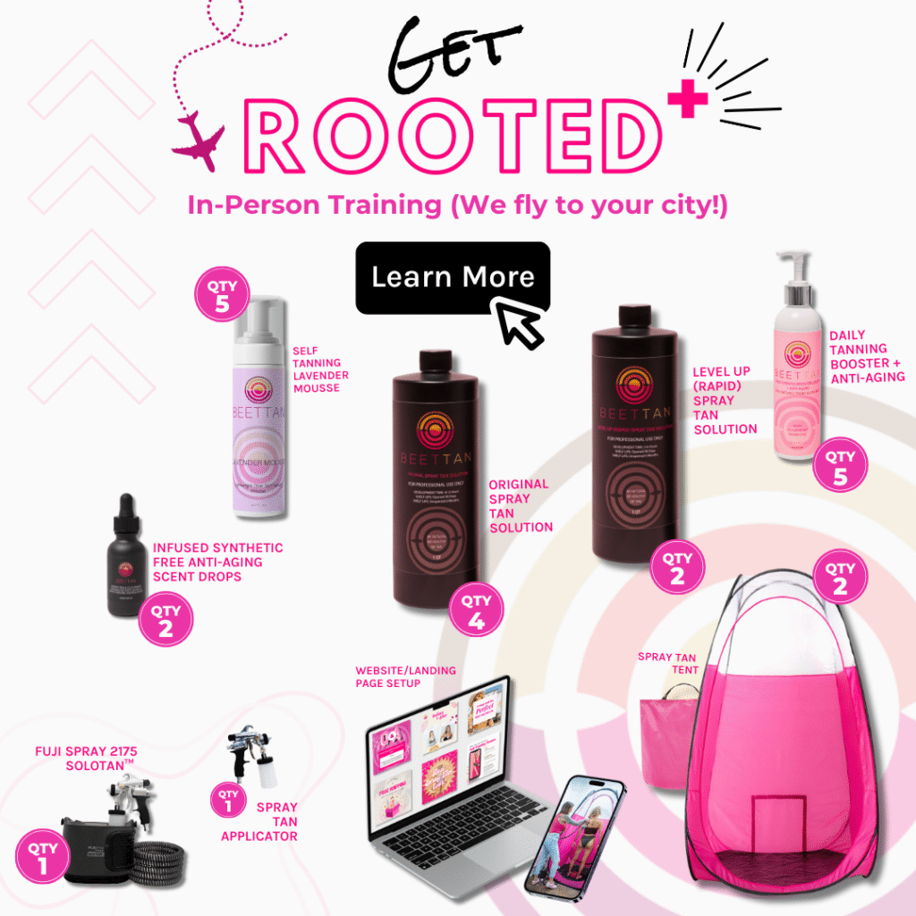 Get Rooted Plus spray tan package