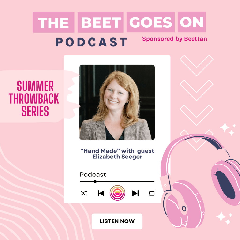 Image of Elizabeth Seeger, owner of Satchel in Savannah featured on Beettan's Podcast The Beet Goes On